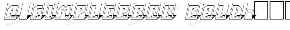 a_SimplerBrk Bold字体转换